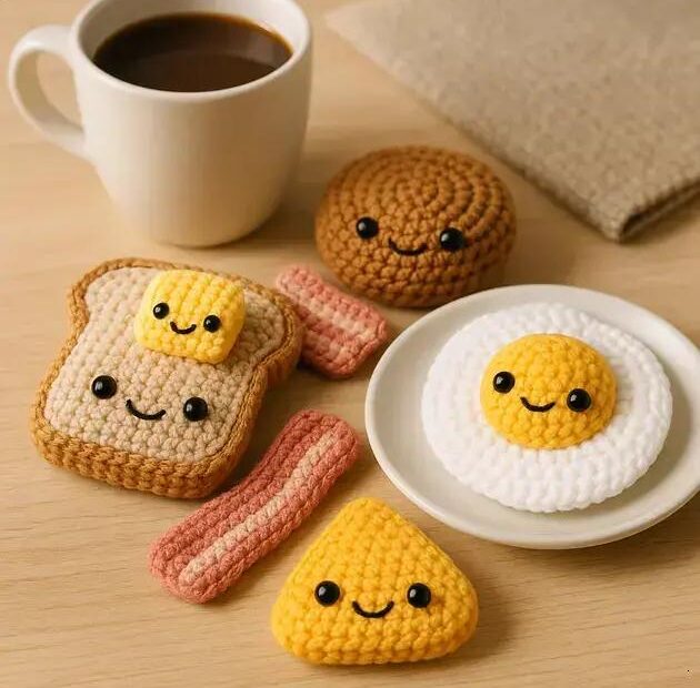 Amigurumi de Comidinhas Kawaii: Receita de Café da Manhã Completo