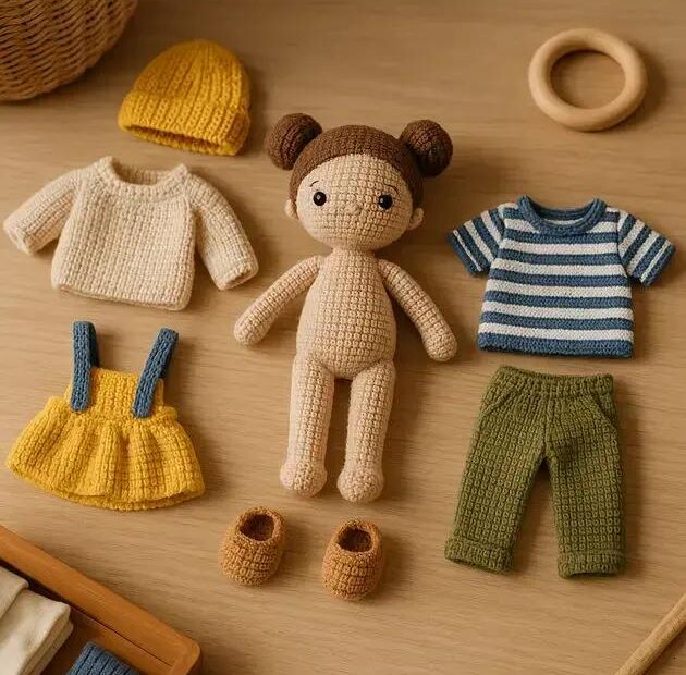 Amigurumi Interativo: Bonecos com Roupinhas Trocáveis para Crianças